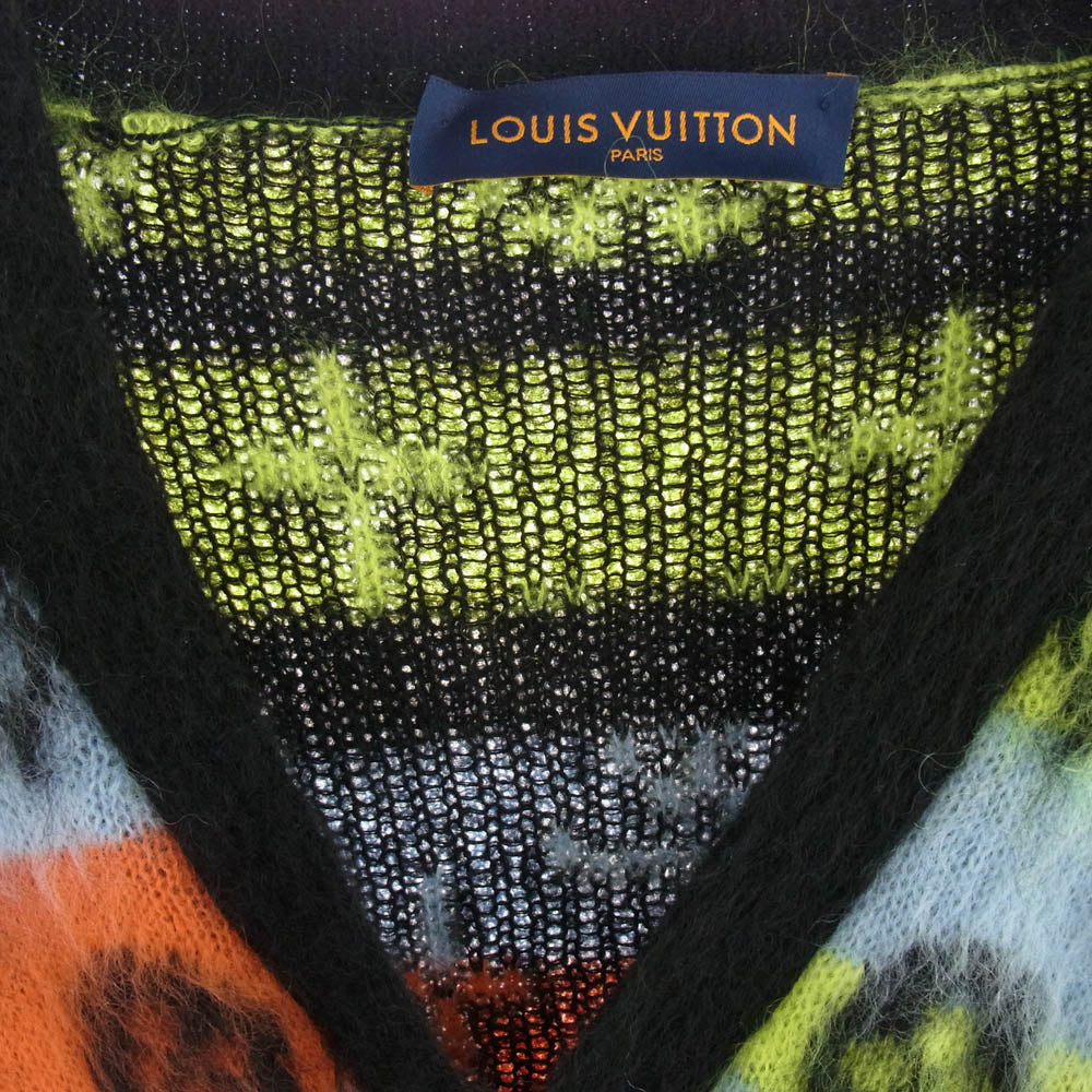 LOUIS VUITTON ルイ・ヴィトン 22AW RM222V NE5 HNN05W Monogram Mohair Cardigan モノグラム ジャギー モヘア カーディガン マルチカラー系 L【中古】