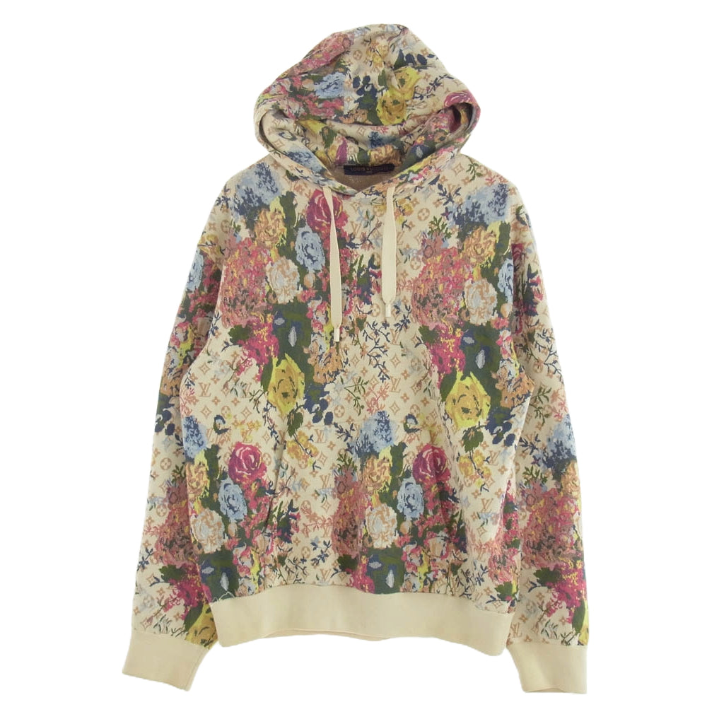 LOUIS VUITTON ルイ・ヴィトン 22AW RM222 ZLW HNN73W モノグラムフラワー ジャガード プルオーバーパーカー フディー マルチカラー系 L【中古】
