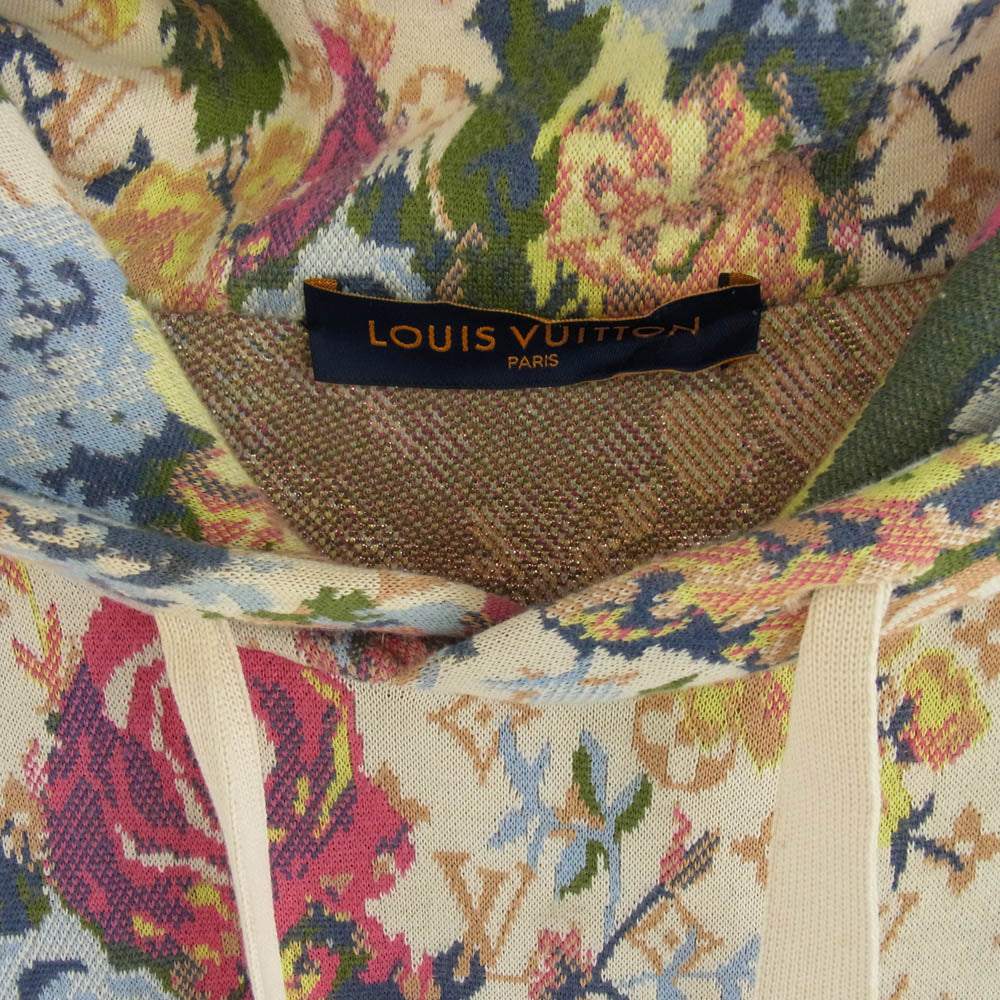 LOUIS VUITTON ルイ・ヴィトン 22AW RM222 ZLW HNN73W モノグラムフラワー ジャガード プルオーバーパーカー フディー マルチカラー系 L【中古】