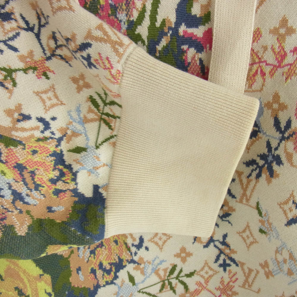 LOUIS VUITTON ルイ・ヴィトン 22AW RM222 ZLW HNN73W モノグラムフラワー ジャガード プルオーバーパーカー フディー マルチカラー系 L【中古】