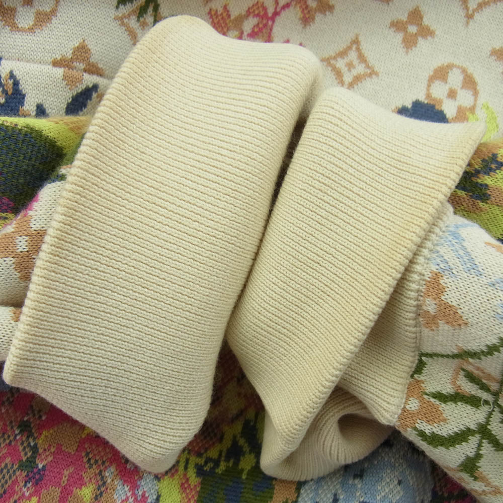 LOUIS VUITTON ルイ・ヴィトン 22AW RM222 ZLW HNN73W モノグラムフラワー ジャガード プルオーバーパーカー フディー マルチカラー系 L【中古】