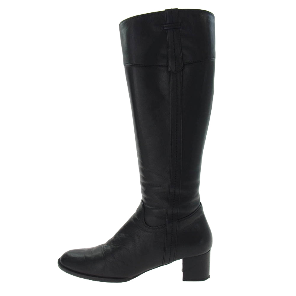 REGAL リーガル ロング レザー ブーツ ブラック系 24.5【中古】