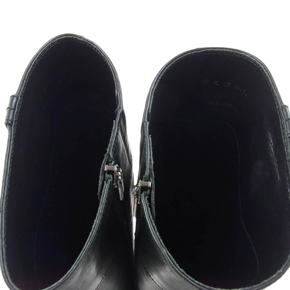 REGAL リーガル ロング レザー ブーツ ブラック系 24.5【中古】