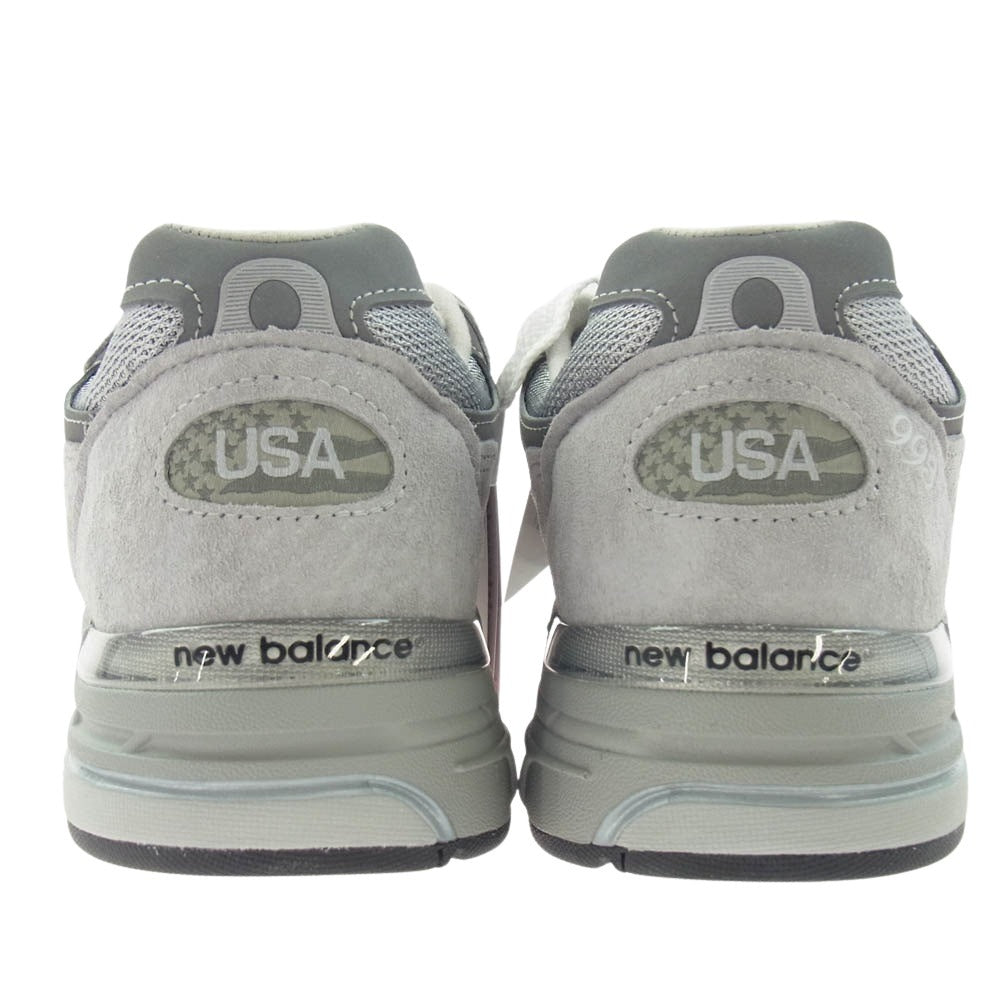 NEW BALANCE ニューバランス MR993GL USA製 スエード ローカット スニーカー グレー系 26.5cm【極上美品】【中古】