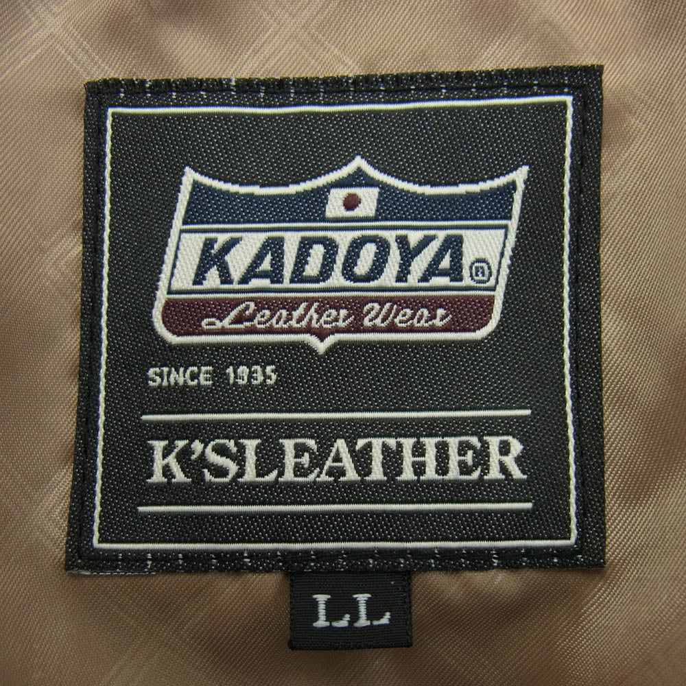 KADOYA カドヤ TWR-2 カウレザー ダブルライダース ジャケット ブラック系 XL【美品】【中古】