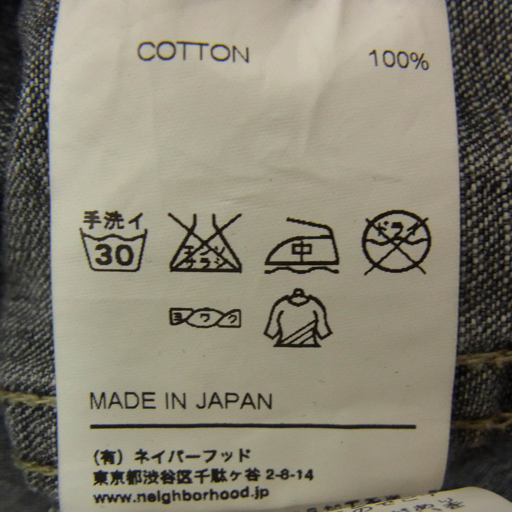 NEIGHBORHOOD ネイバーフッド 15SS 151AQNH-SHM03 刺繍 ウエスタン デニム シャツ ブラック系 L【中古】