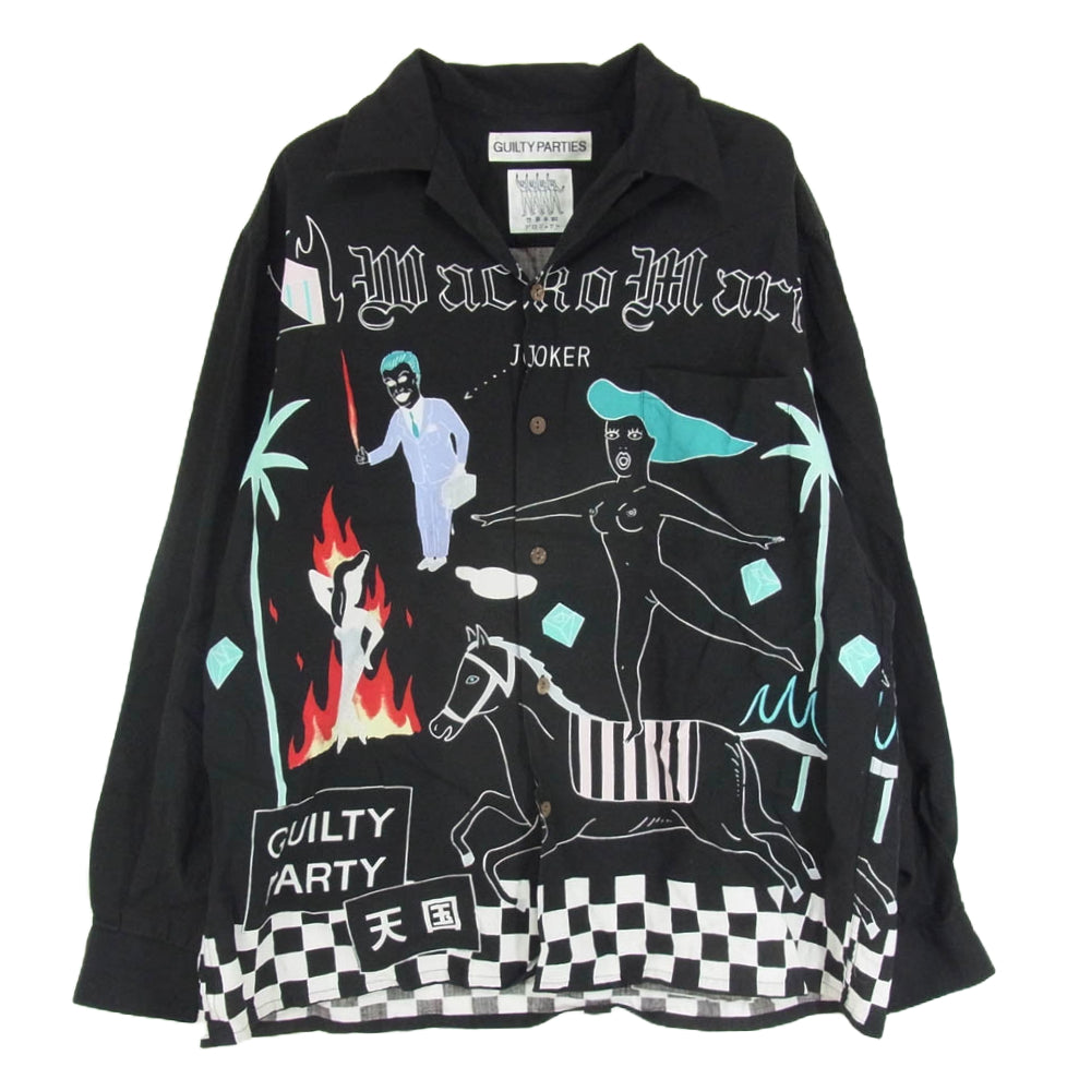 WACKO MARIA ワコマリア 23AW 23FW-WMO-ML07 VIETNAM JACKET 世界平和プロジェクト ベトナム 長袖 シャツ ジャケット ブラック系 L【中古】