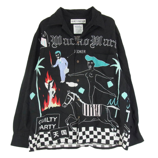 WACKO MARIA ワコマリア 23AW 23FW-WMO-ML07 VIETNAM JACKET 世界平和プロジェクト ベトナム 長袖 シャツ ジャケット ブラック系 L【中古】