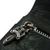 CHROME HEARTS クロムハーツ（原本無） WAVE WALLET ウェーブウォレット クロスボールボタン レザー 長財布 ブラック系【中古】