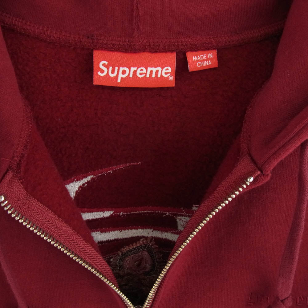 Supreme シュプリーム 22AW Lakshmi Zip Up Hooded Sweatshirt Cardinal ラクシュミ ジップアップ フーデッド スウェットシャツ フーディ パーカー エンジ系 XL【中古】