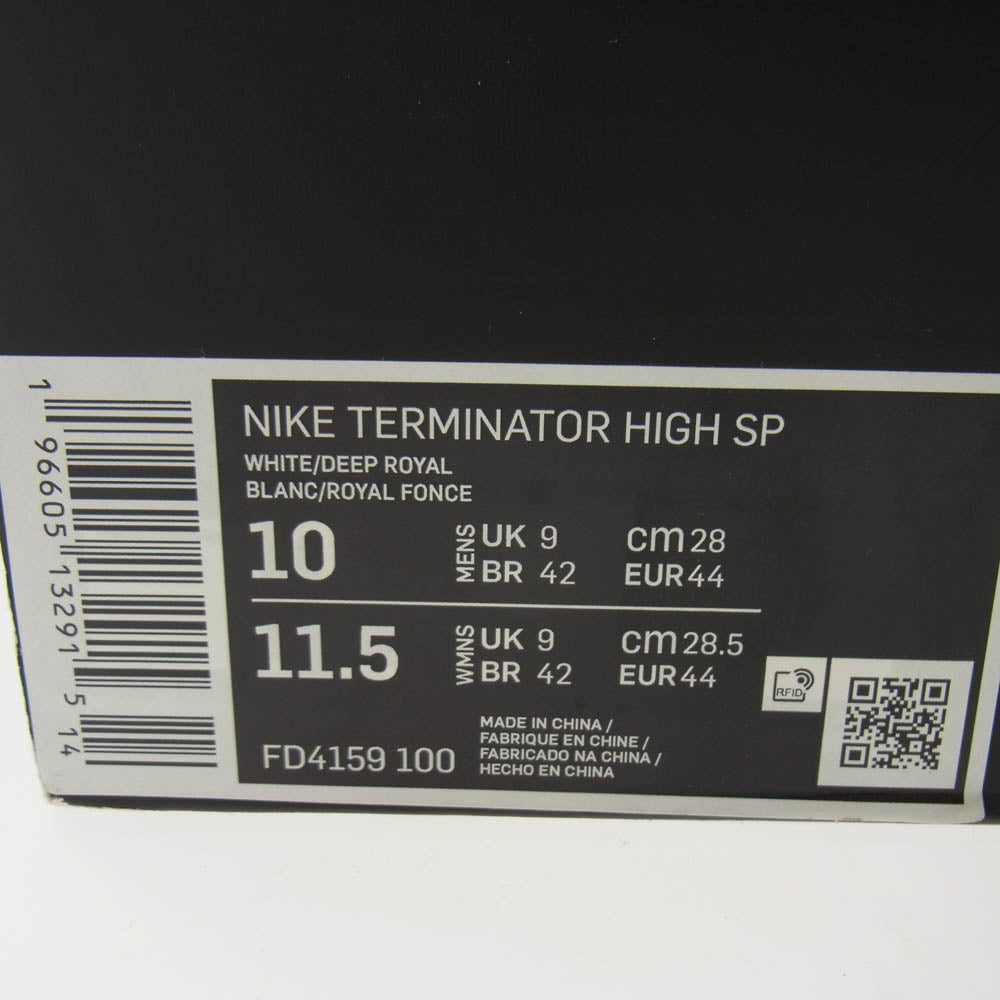 NIKE ナイキ FD4159-100 × COMME des GARCONS HOMME PLUS コムデギャルソンオムプリュス Terminator High Navy ターミネーター ハイカット スニーカー 28cm【中古】