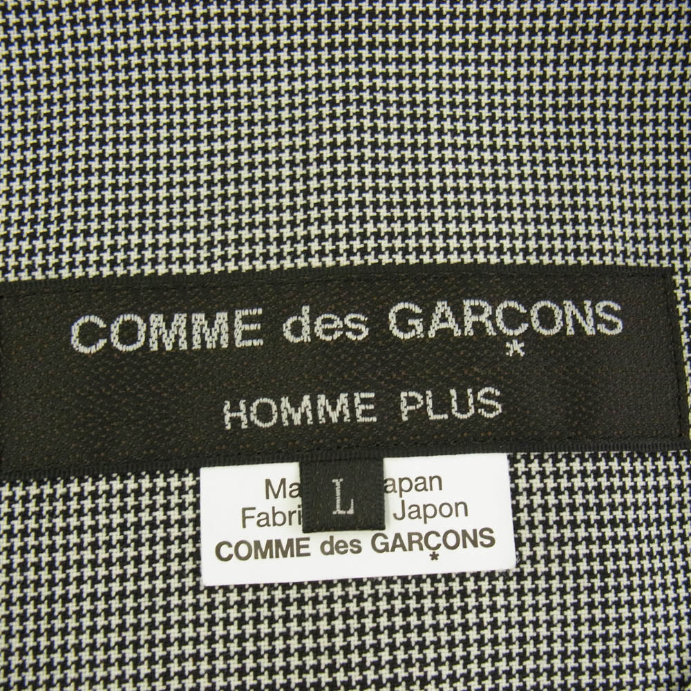 COMME des GARCONS HOMME PLUS コムデギャルソンオムプリュス 22SS PI-P021 千鳥格子 オールインワン オーバーオール ブラック系 L【中古】