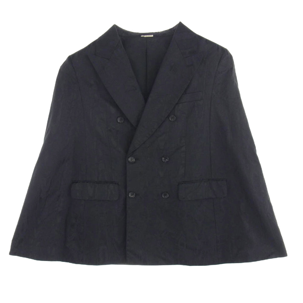 COMME des GARCONS HOMME PLUS コムデギャルソンオムプリュス 23AW PL-J039 ジオメトリック ダブルブレスト テーラード ケープ ポンチョ ジャケット ブラック系 M【中古】