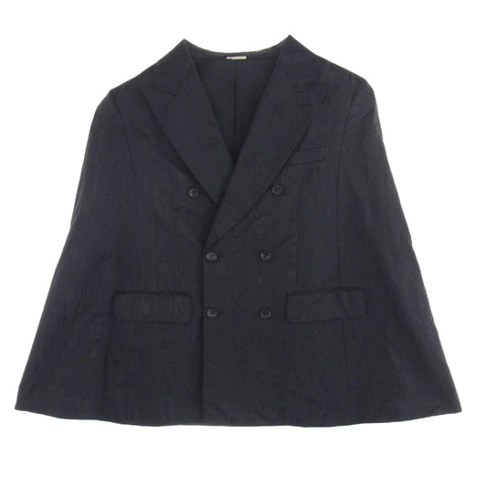 COMME des GARCONS HOMME PLUS コムデギャルソンオムプリュス 23AW PL-J039 ジオメトリック ダブルブレスト テーラード ケープ ポンチョ ジャケット ブラック系 M【中古】