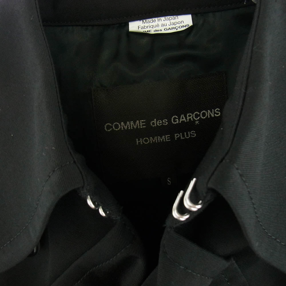 COMME des GARCONS HOMME PLUS コムデギャルソンオムプリュス 23SS PK-C002 ワイヤー入り サイドスリット ウール トレンチコート ブラック系 S【新古品】【未使用】【中古】