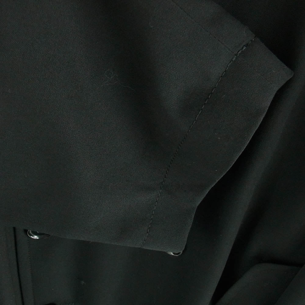 COMME des GARCONS HOMME PLUS コムデギャルソンオムプリュス 23SS PK-C002 ワイヤー入り サイドスリット ウール トレンチコート ブラック系 S【新古品】【未使用】【中古】