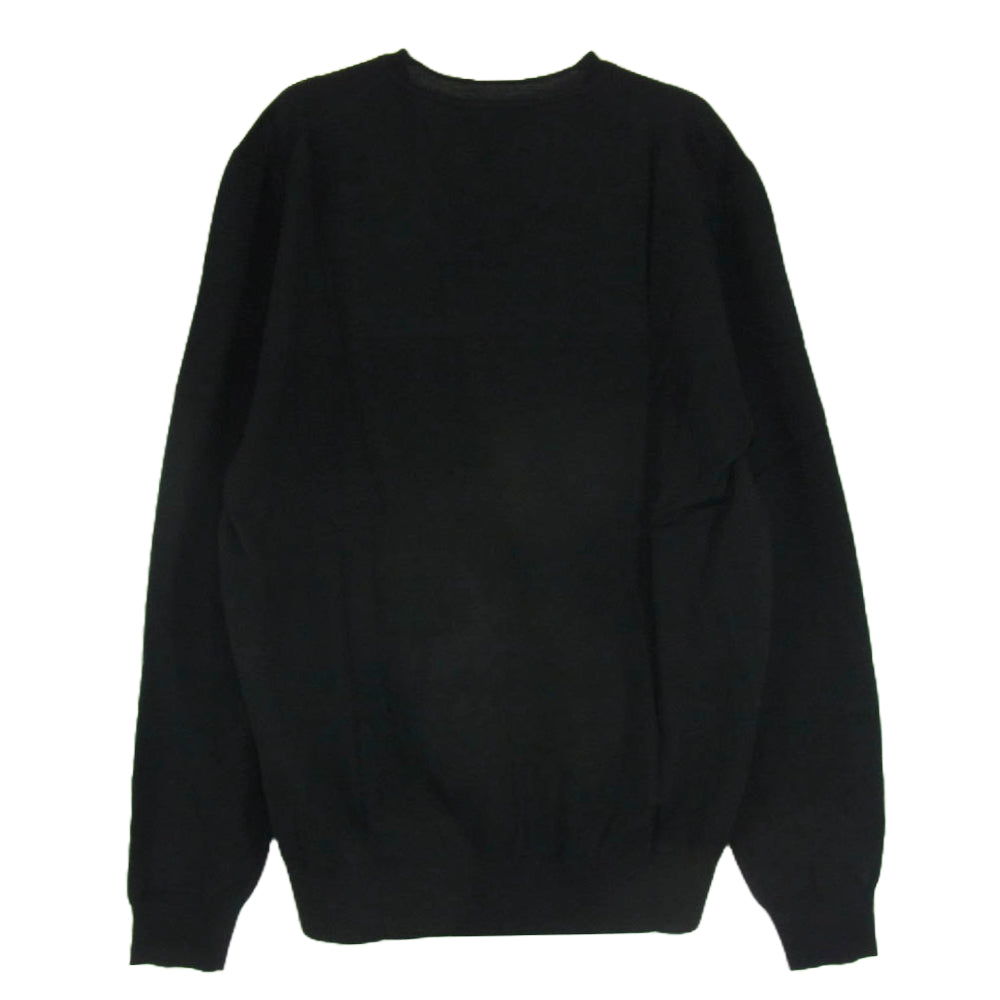 BURBERRY バーバリー 4023178 001 V NECK KNIT エクストラファインメリノウール Ｖネック ニット セーター ブラック系 L【極上美品】【中古】