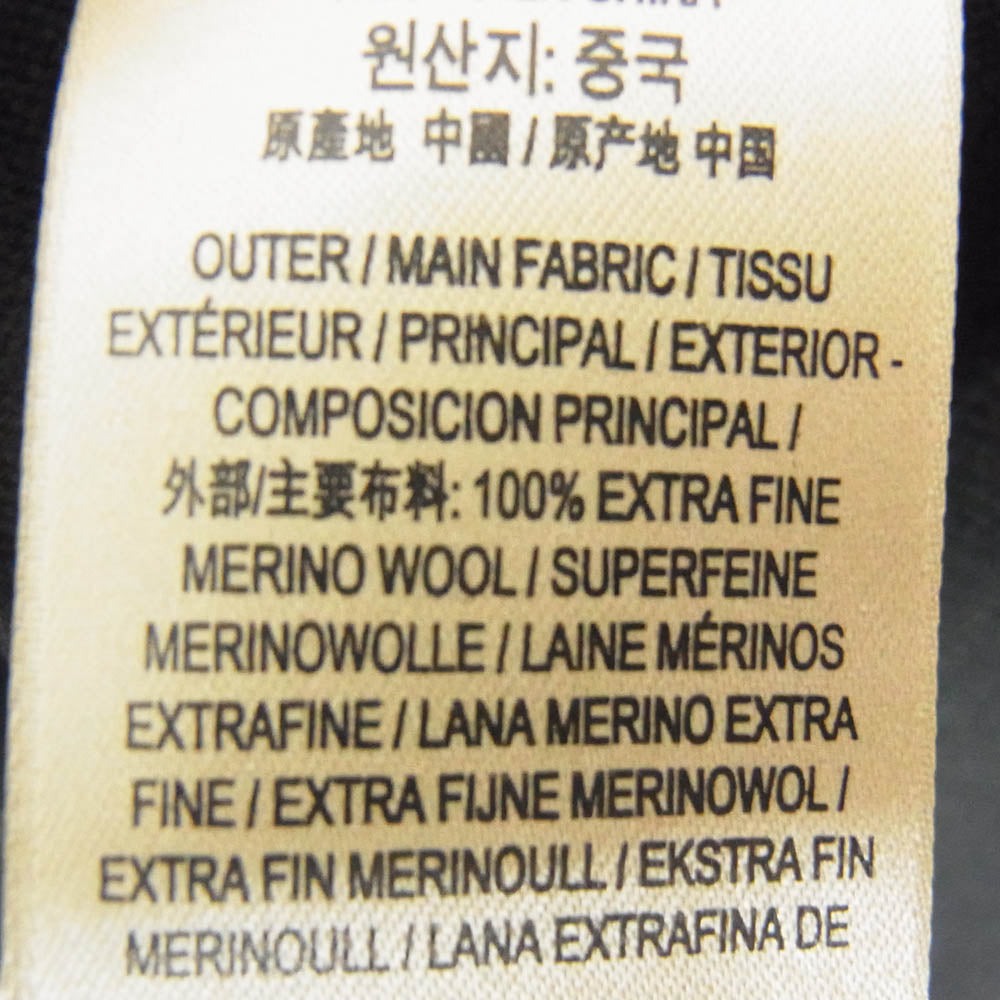 BURBERRY バーバリー 4023178 001 V NECK KNIT エクストラファインメリノウール Ｖネック ニット セーター ブラック系 L【極上美品】【中古】
