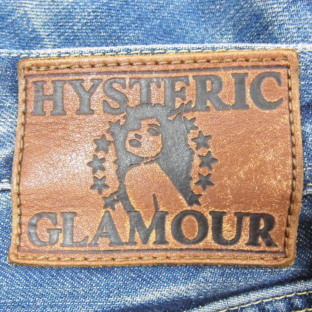 HYSTERIC GLAMOUR ヒステリックグラマー 0241AP10 RSM加工 スリム ストレート デニムパンツ インディゴブルー系 28【中古】