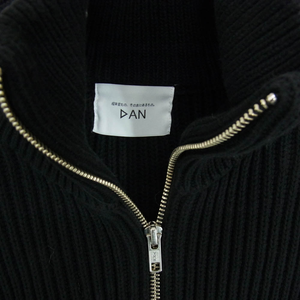 ダン Drivers Knit sweater ドライバーズ ニット セーター ジップアップ ブラック系 M【中古】