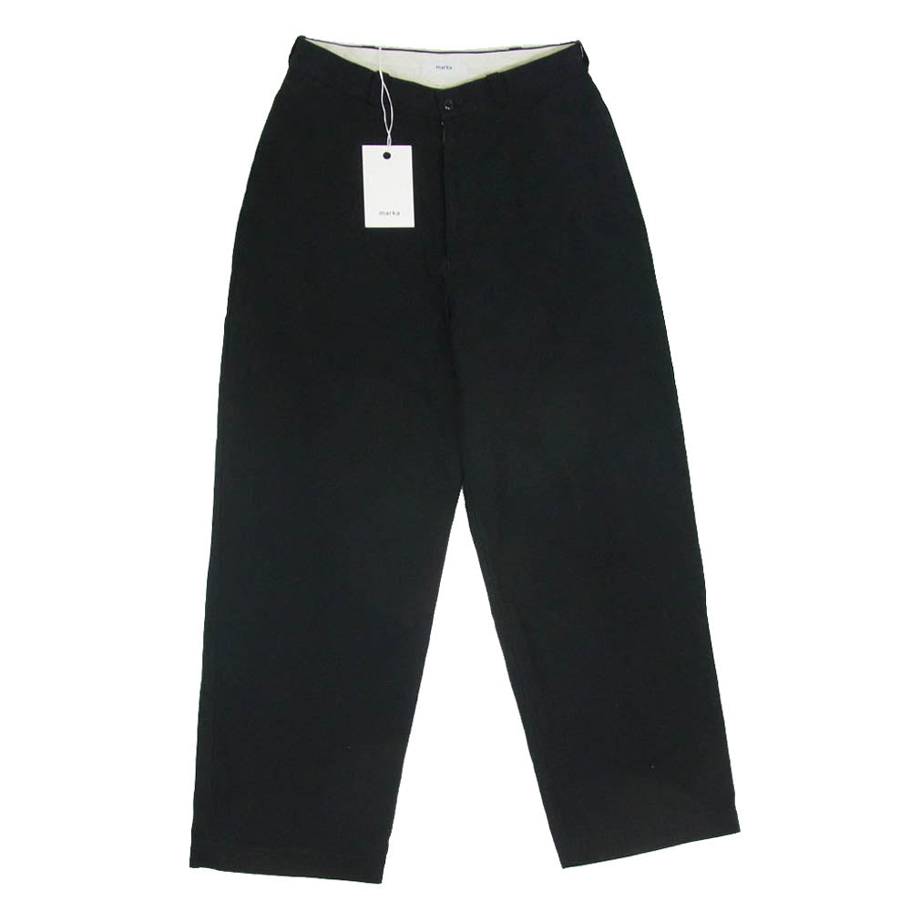 marka マーカ M24D05PT01C ORGANIC COTTON GABARDINE U.S.ARMY CHINO TROUSERS オーガニックコットン強撚ギャバ U.S.アーミー チノ トラウザーズ パンツ ブラック系 1【中古】
