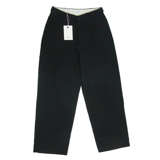 marka マーカ M24D05PT01C ORGANIC COTTON GABARDINE U.S.ARMY CHINO TROUSERS オーガニックコットン強撚ギャバ U.S.アーミー チノ トラウザーズ パンツ ブラック系 1【中古】