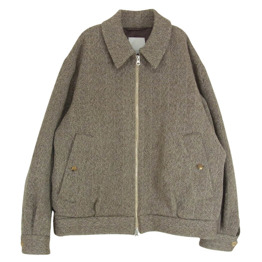 フランネル BBZ2002507A0002 Arles Wool Tweed Harrington Jacket ウール ツイード ハリントン ジャケット ブラウン系 2【中古】