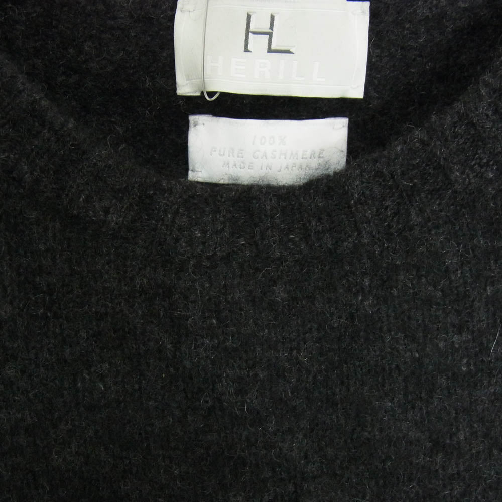 ヘリル 24-080-HL-8120-30 American deadstock Sweater アメリカン デッドストック カシミヤ セーター チャコール系 1【中古】