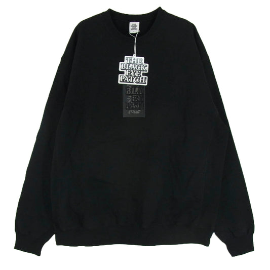 BlackEyePatch ブラックアイパッチ BEPSS24CS07 HWC SAME COLORED CREW SWEAT フロント 刺繡 スウェット ブラック系 XL【新古品】【未使用】【中古】