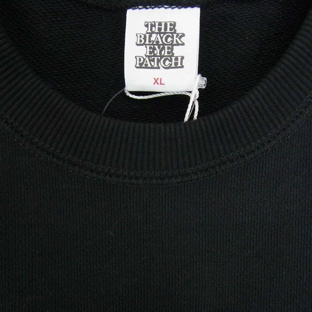 BlackEyePatch ブラックアイパッチ BEPSS24CS07 HWC SAME COLORED CREW SWEAT フロント 刺繡 スウェット ブラック系 XL【新古品】【未使用】【中古】