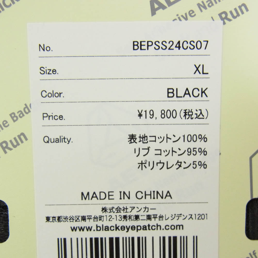 BlackEyePatch ブラックアイパッチ BEPSS24CS07 HWC SAME COLORED CREW SWEAT フロント 刺繡 スウェット ブラック系 XL【新古品】【未使用】【中古】