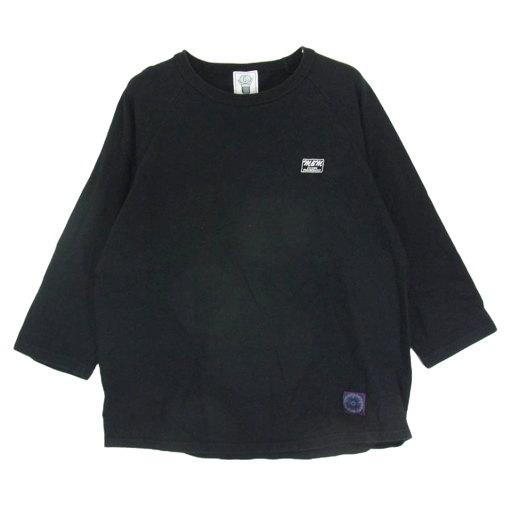 エムアンドエム バック ロゴ カットソー 七分丈 Tシャツ ブラック系 L【中古】