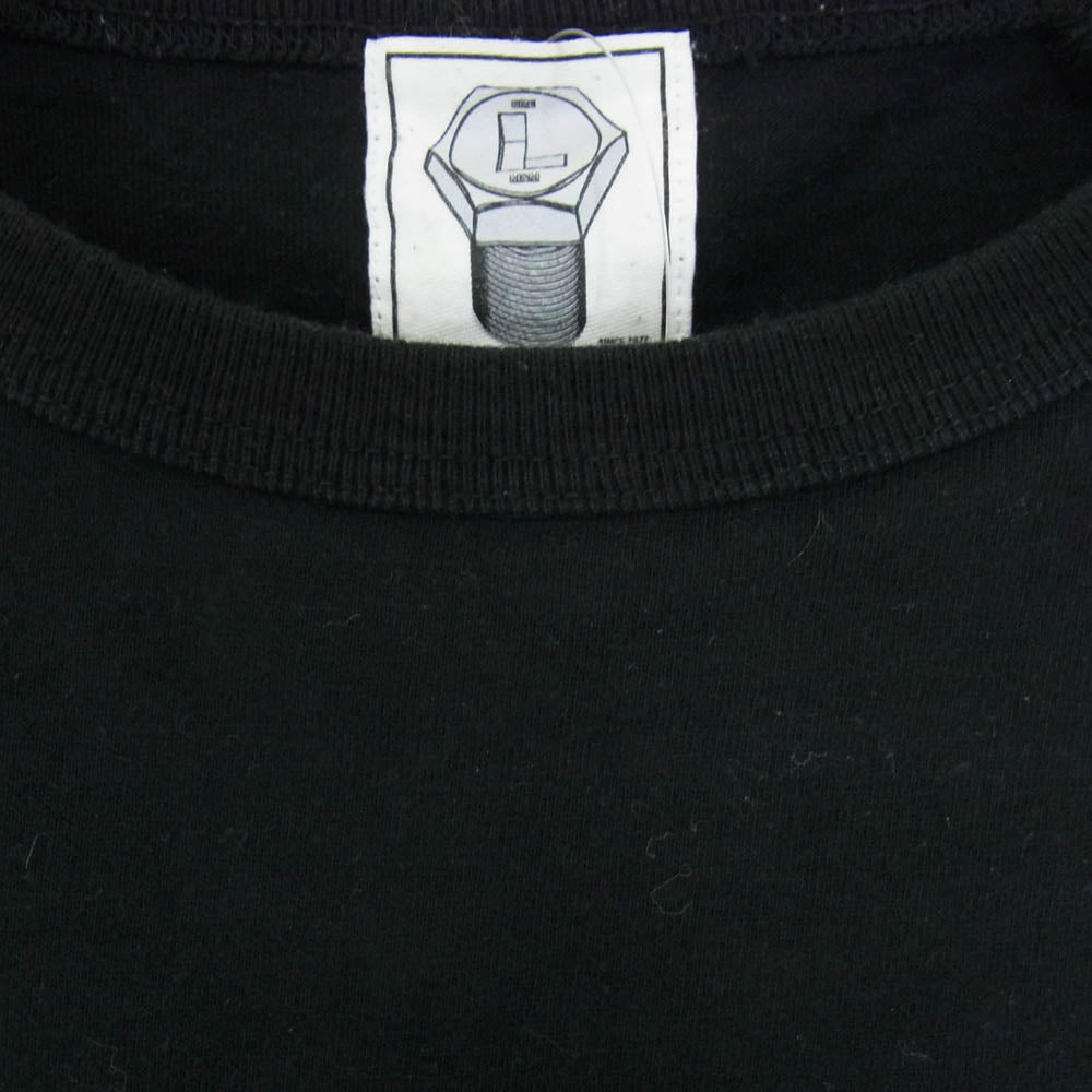 エムアンドエム バック ロゴ カットソー 七分丈 Tシャツ ブラック系 L【中古】