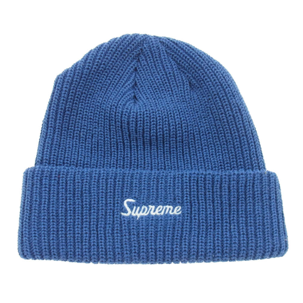 Supreme シュプリーム loose gauge beanie ロゴ ビーニー ブルー系【中古】