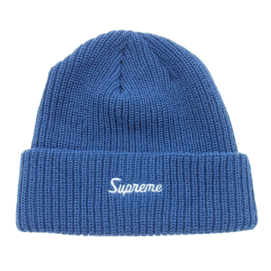 Supreme シュプリーム loose gauge beanie ロゴ ビーニー ブルー系【中古】