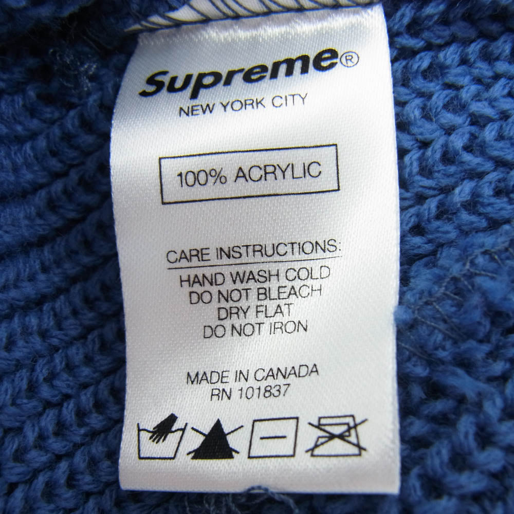 Supreme シュプリーム loose gauge beanie ロゴ ビーニー ブルー系【中古】