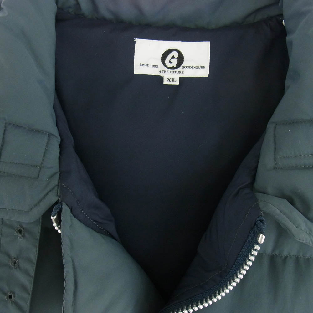 GOODENOUGH グッドイナフ 15AW GE-151009 B-3 DOWN VEST ダウン ベスト ブルー系 XL【中古】