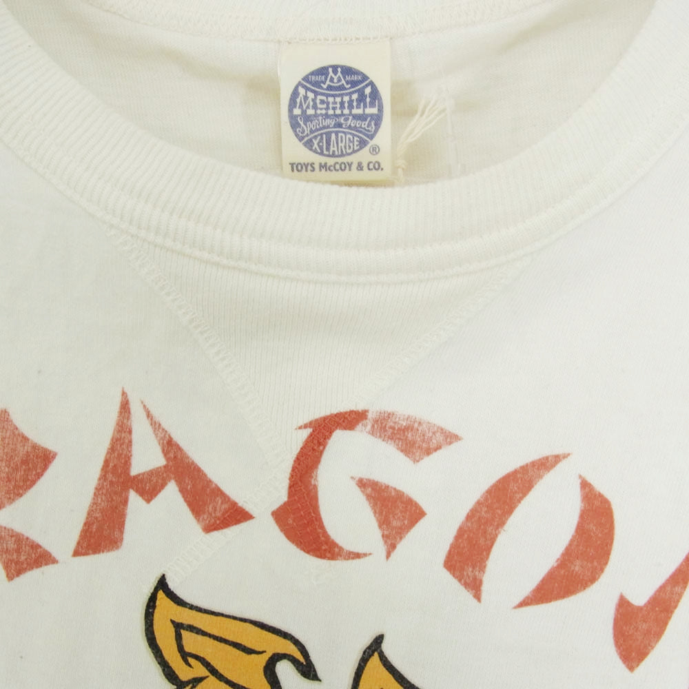 TOY'S McCOY トイズマッコイ TMC2362 DRAGON FLIGHT ドラゴンフライト 長袖 Tシャツ ホワイト系 XL【中古】