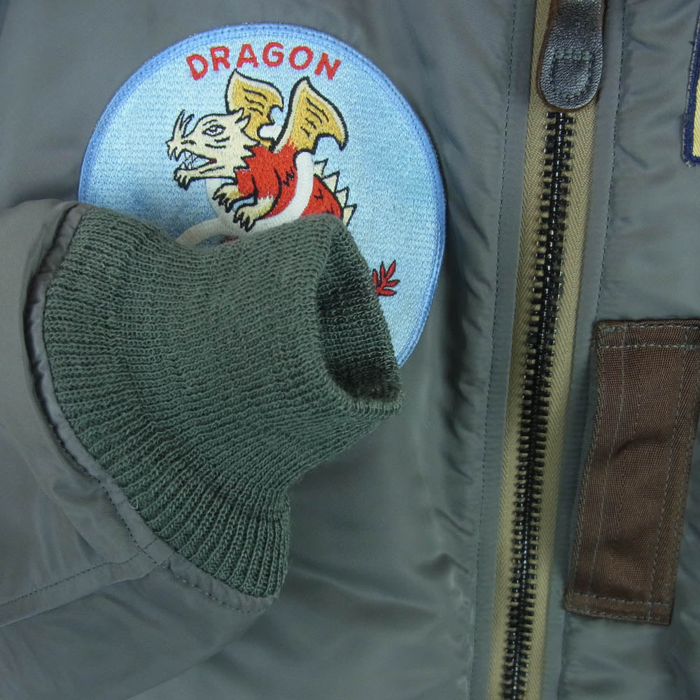 TOY'S McCOY トイズマッコイ TMJ1722 MIL-J-8279A TYPE MA-1 ALBERT TURNER アルバート ターナー DRAGON FLIGHT ドラゴン フライト ジャケット グレー系 グレイッシュグリーン系 M【中古】