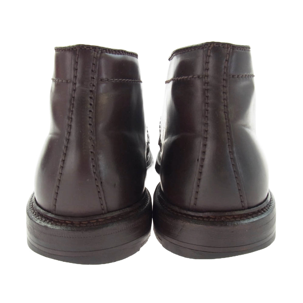 ALDEN オールデン 1339Y  BEAMS別注 シェルコードバン バーガンディ チャッカ ブーツ レザー シューズ ブラウン系 8【中古】