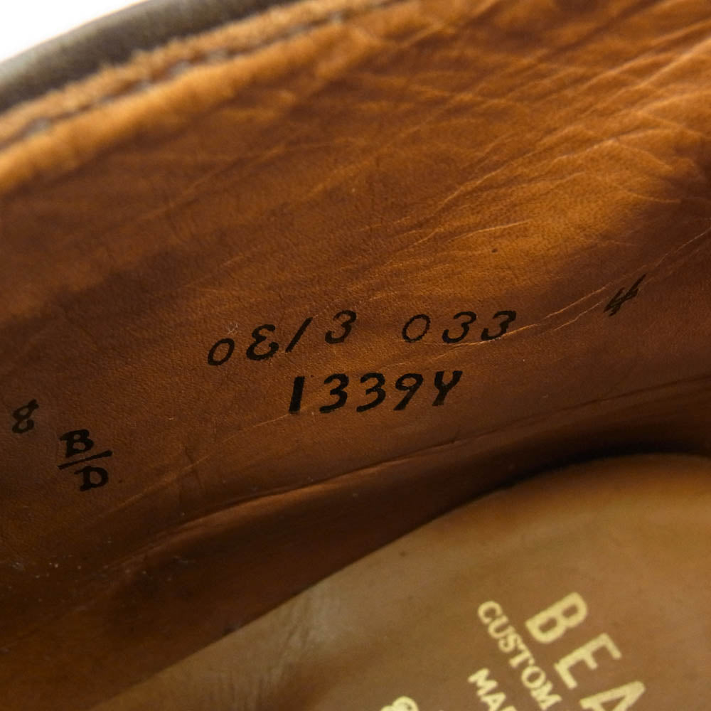 ALDEN オールデン 1339Y  BEAMS別注 シェルコードバン バーガンディ チャッカ ブーツ レザー シューズ ブラウン系 8【中古】