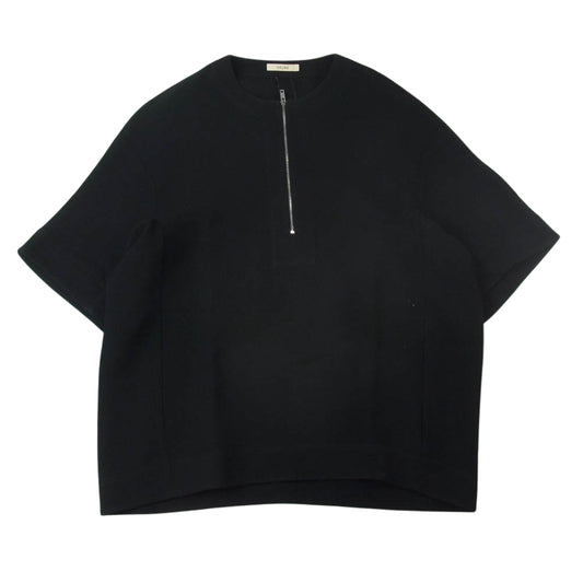 CELINE セリーヌ フィービー期 ハーフジップ プルオーバー トップス Tシャツ ブラック系 42【中古】