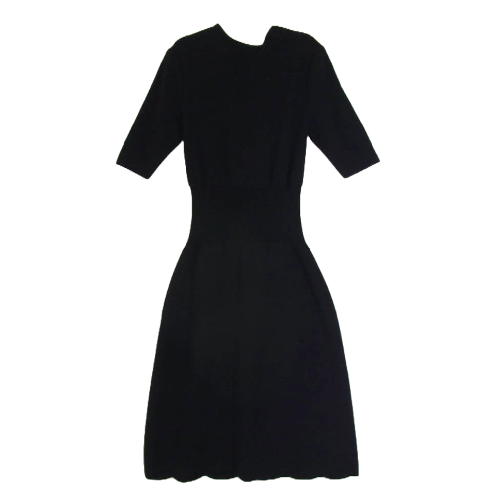 ボーダーズ アット バルコニー BD2411-1K-28 SCALLOP DRESS スカラップ ドレス ワンピース ブラック系 38【新古品】【未使用】【中古】