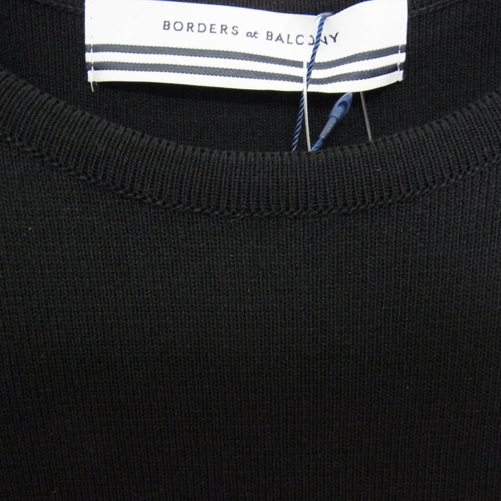 ボーダーズ アット バルコニー BD2411-1K-28 SCALLOP DRESS スカラップ ドレス ワンピース ブラック系 38【新古品】【未使用】【中古】