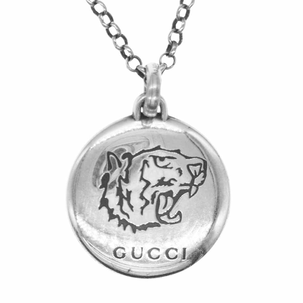 GUCCI グッチ 455541 ブラインドフォーラブ タイガーヘッド ネックレス ペンダント シルバー系【中古】