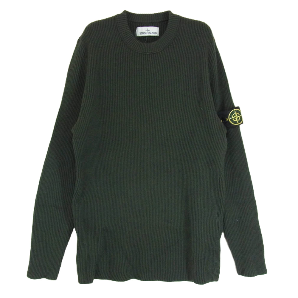 STONE ISLAND ストーンアイランド 20AW 7315521C2 クルーネック ニット セーター ロゴワッペン グリーン系 XL【中古】