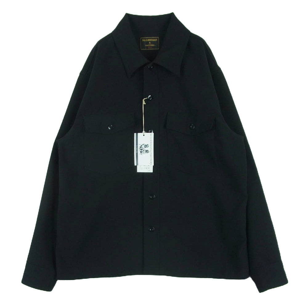ミスターグッドマン オーバーサイズ シャツ 長袖 ポリエステル 日本製 ブラック系 XL【中古】
