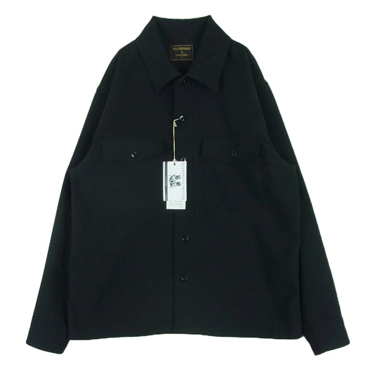 ミスターグッドマン オーバーサイズ シャツ 長袖 ポリエステル 日本製 ブラック系 XL【中古】