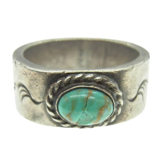 ARIZONA FREEDOM アリゾナフリーダム ターコイズ 唐草模様 リング シルバー系 21.5号【中古】