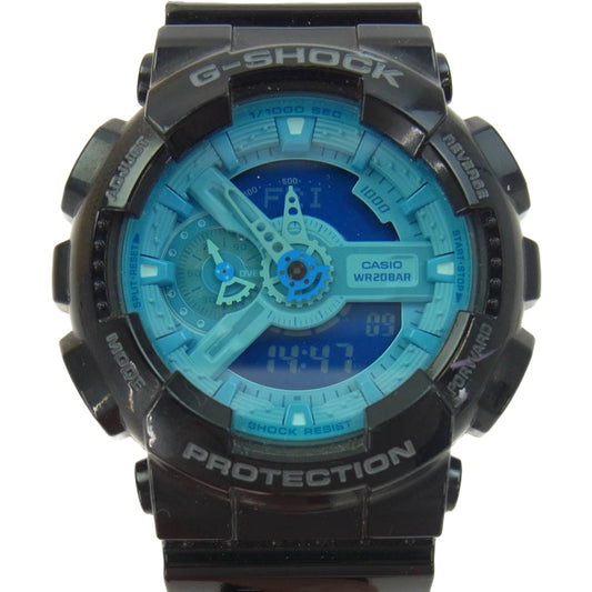 CASIO G-SHOCK カシオ ジーショック GA-110B-1A2JF Hyper Colors ハイパーカラーズ アナログデジタル 腕時計 ブラック系 ライトブルー系【中古】
